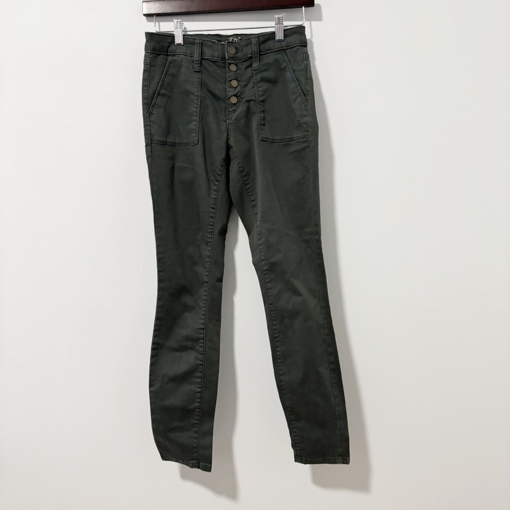Universal Threads Womens‎ Pants High Rise Skinny Green Button-Fly Size 00/24R